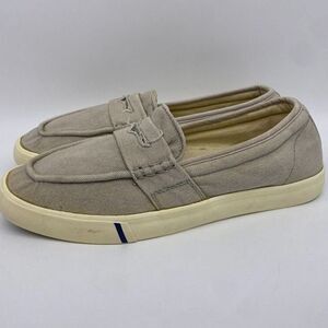 Johnnie-O Loafer Shoes Mens 8M Beige The‎ Canvas Driving Penny Casual Slip On